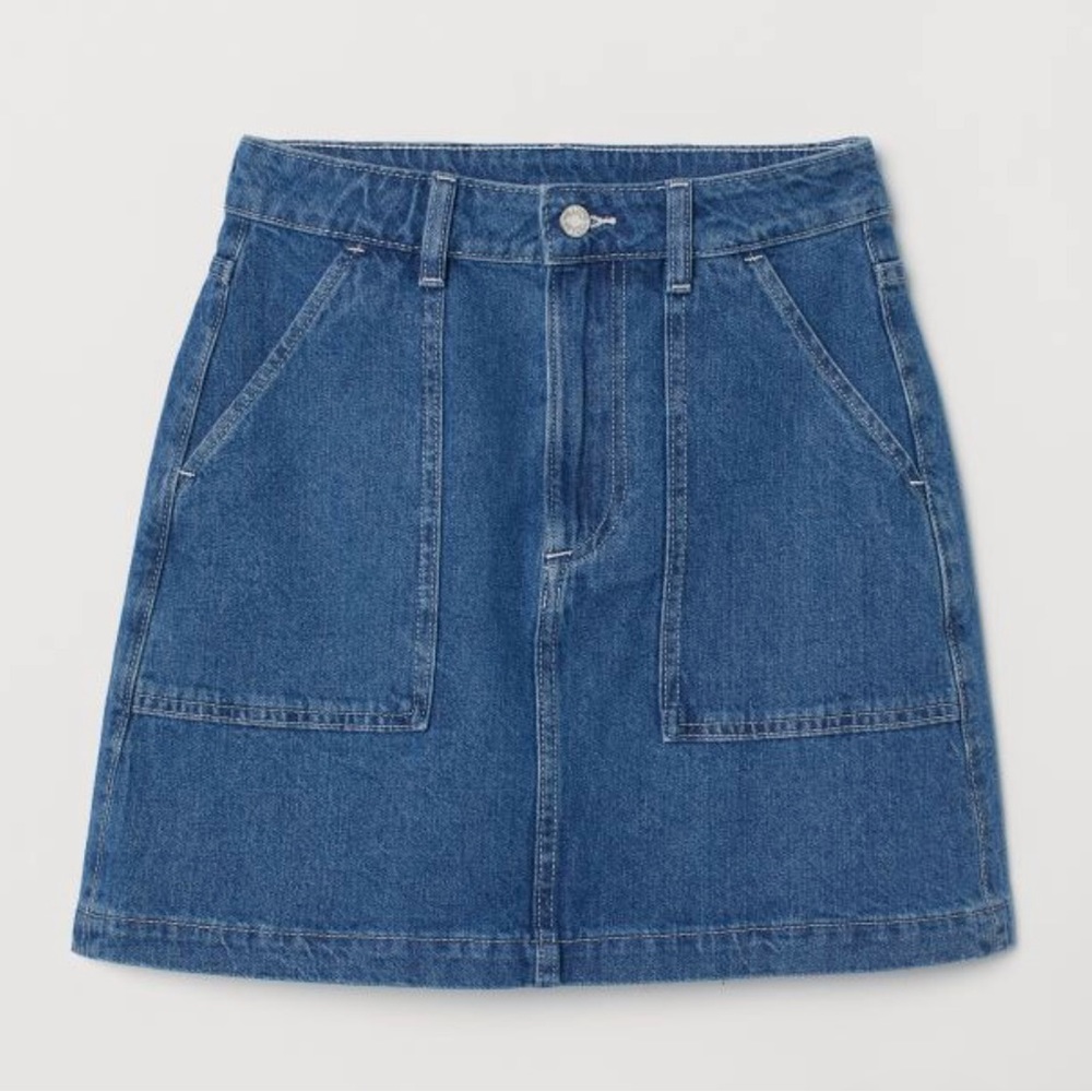 H&M High-Waist Denim Mini Skirt - Size: US 2